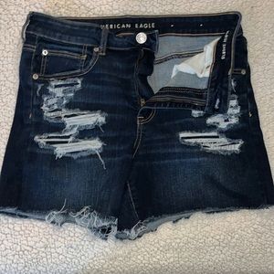 American Eagle size 14 Jean shorts. High rise. Distressed.